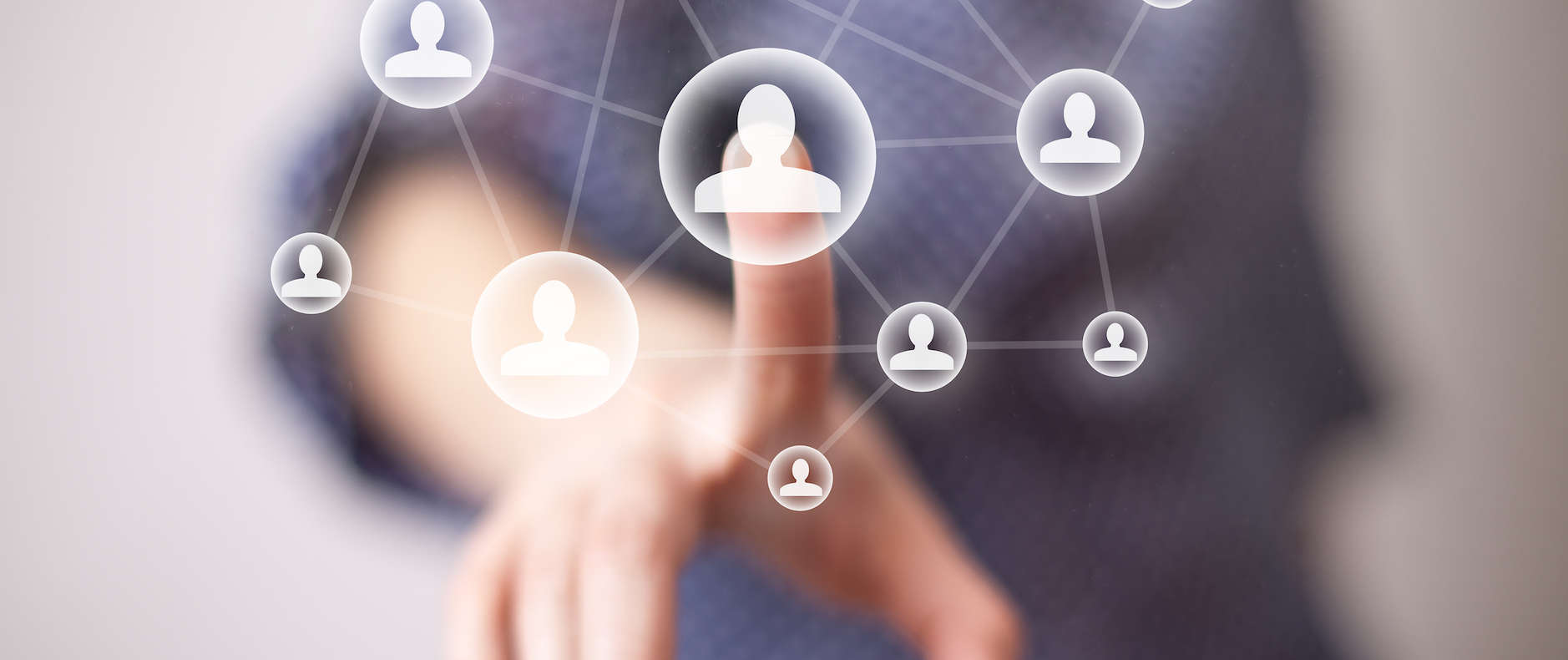 Hand Pressing Social Media Icon